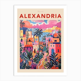 Alexandria Egypt 2 Fauvist Travel Poster Art Print