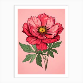 Pink Peony 2 Art Print