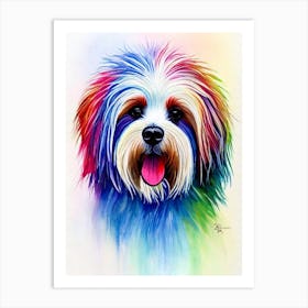 Coton De Tulear Rainbow Oil Painting Dog Art Print