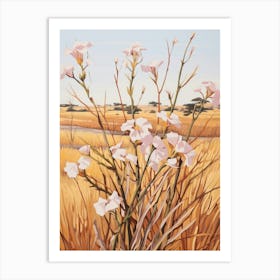 Flax Flower 1 Flower Painting Art Print