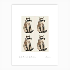 Cute Animals Collection Raccoon 2 Art Print