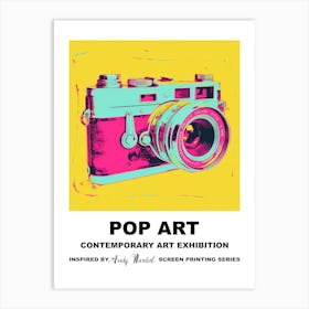 Retro Camera Pop Art 3 Art Print