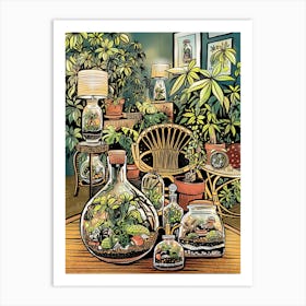 Indoor Terrarium Garden Art Print