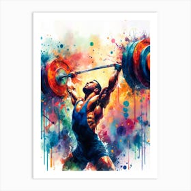 Weightlifter Painting Art Print