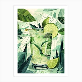 Art Deco Mojito Art Print