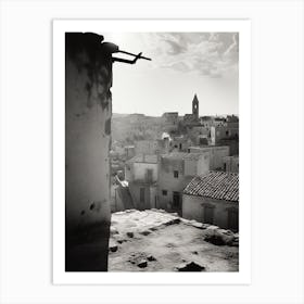 Matera, Italy,  Black And White Analogue Photography  3 Art Print