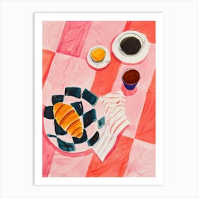 Watercolor Bright Breakfast. Kitchen Art Print