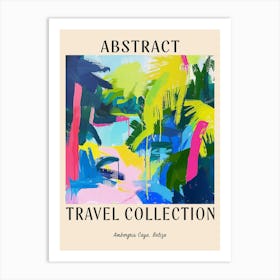 Abstract Travel Collection Poster Ambergris Caye Belize 2 Art Print