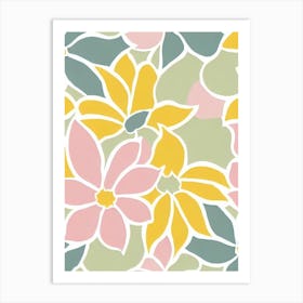 Statice Pastel Floral 4 Flower Art Print