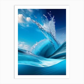 Splashing Water Waterscape Photography 1 Art Print