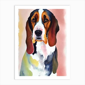 Basset Hound Watercolour Dog Art Print