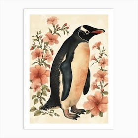 Adlie Penguin Gold Harbour Vintage Botanical Painting 1 Art Print