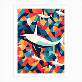 Shark In The Style Of Matisse Abstract 1 Art Print