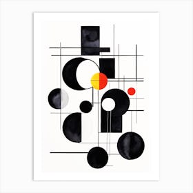 Abstract Black And White Painting Art Print