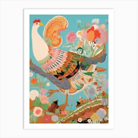 Maximalist Bird Painting Turkey 2 Art Print