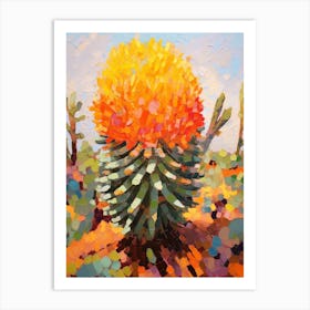 Cactus Painting Barrel 2 Art Print