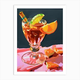 Shrimps Cocktail Oil Painting 1 Art Print