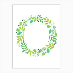 Leafy Letter O Art Print