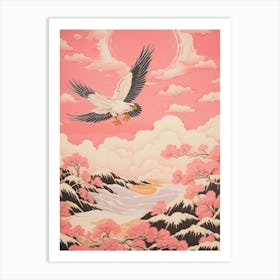 Vintage Japanese Inspired Bird Print Osprey 2 Art Print