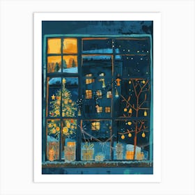 Christmas Window Art Print