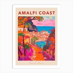 Amalfi Coast Italia Travel Poster Art Print