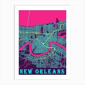 New Orleans Map Poster 1 Art Print