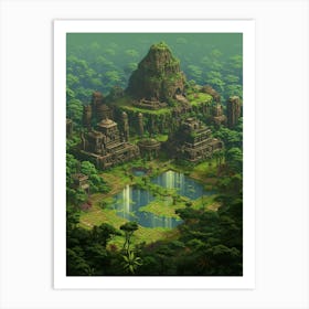 Yasuni National Park Pixel Art 2 Art Print