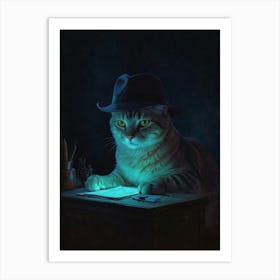 Cat In A Hat 10 Art Print