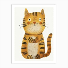 Toyger Cat Clipart Illustration 2 Art Print