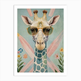 Giraffe With Sunglasses Art Print