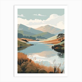 Lake District National Park England 3 Hiking Trail Landscape Art Print