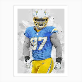 Joey Bosa Los Angeles Chargers Art Print