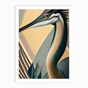 Rhamphorhynchus Pastel Dinosaur Art Print