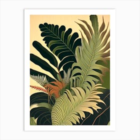 Bird S Nest Fern Rousseau Inspired Art Print