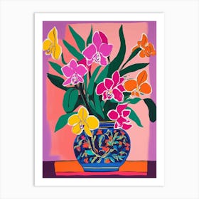 Colorful flowers In A Vase 1 Art Print