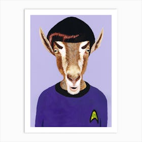 Mr Spock Goat Art Print