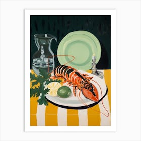 Crayfish 2 Italian Still Life Painting Art Print