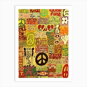 Hippie Peace Art Print