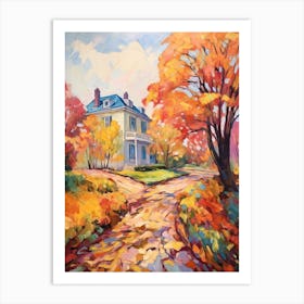 Autumn Gardens Painting Longue Vue House And Gardens Usa 1 Art Print