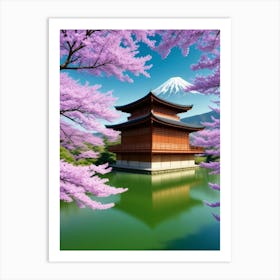 Cherry Blossoms Mount Fuji Japan 1 Art Print