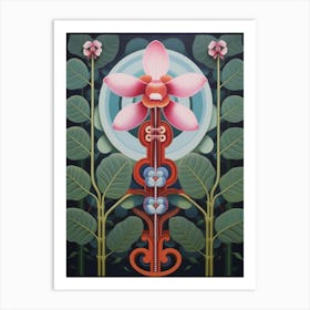 Flower Motif Painting Orchid 2 Art Print