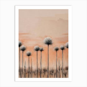 Australian orange native trees Art Print