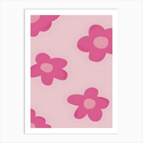 Pink Flowers 1 Art Print