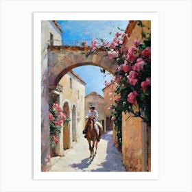 Man Riding A Horse Art Print