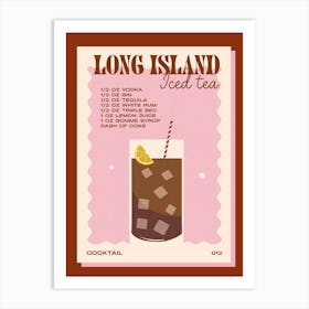 Long Island Iced Tea Cocktail Art Print