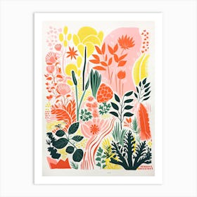 Singapore Botanic Gardens Abstract Riso Style 4 Art Print