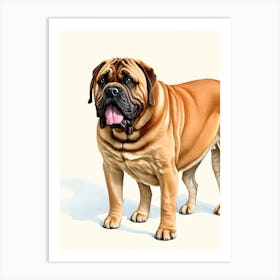 Mastiff Illustration Dog Art Print