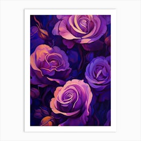Light Of The Purple Roses Art Print