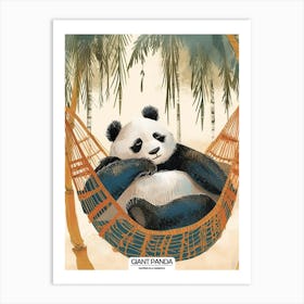 Giant Panda Napping In A Hammock Poster 121 Art Print