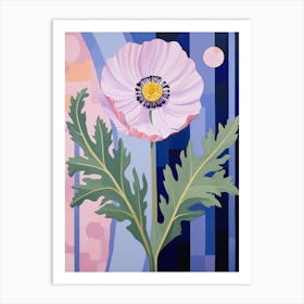 Scabiosa 1 Hilma Af Klint Inspired Pastel Flower Painting Art Print